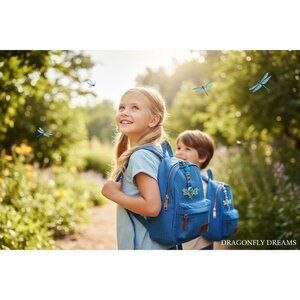 Dragonfly Beaded Keychain Charm With Blue Gemstones & Rhinestones For Bags Or Ke